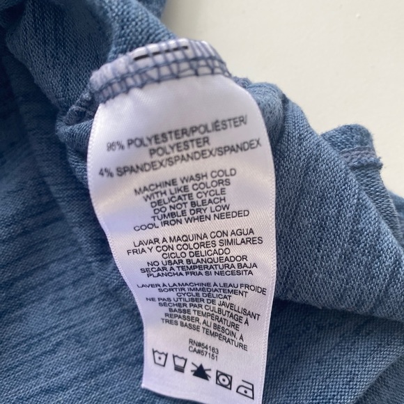 Calvin Klein Performance 3/4 Sleeve Blue Stretch Funnel Neck Hoodie Women’s 1X - Picture 9 of 9